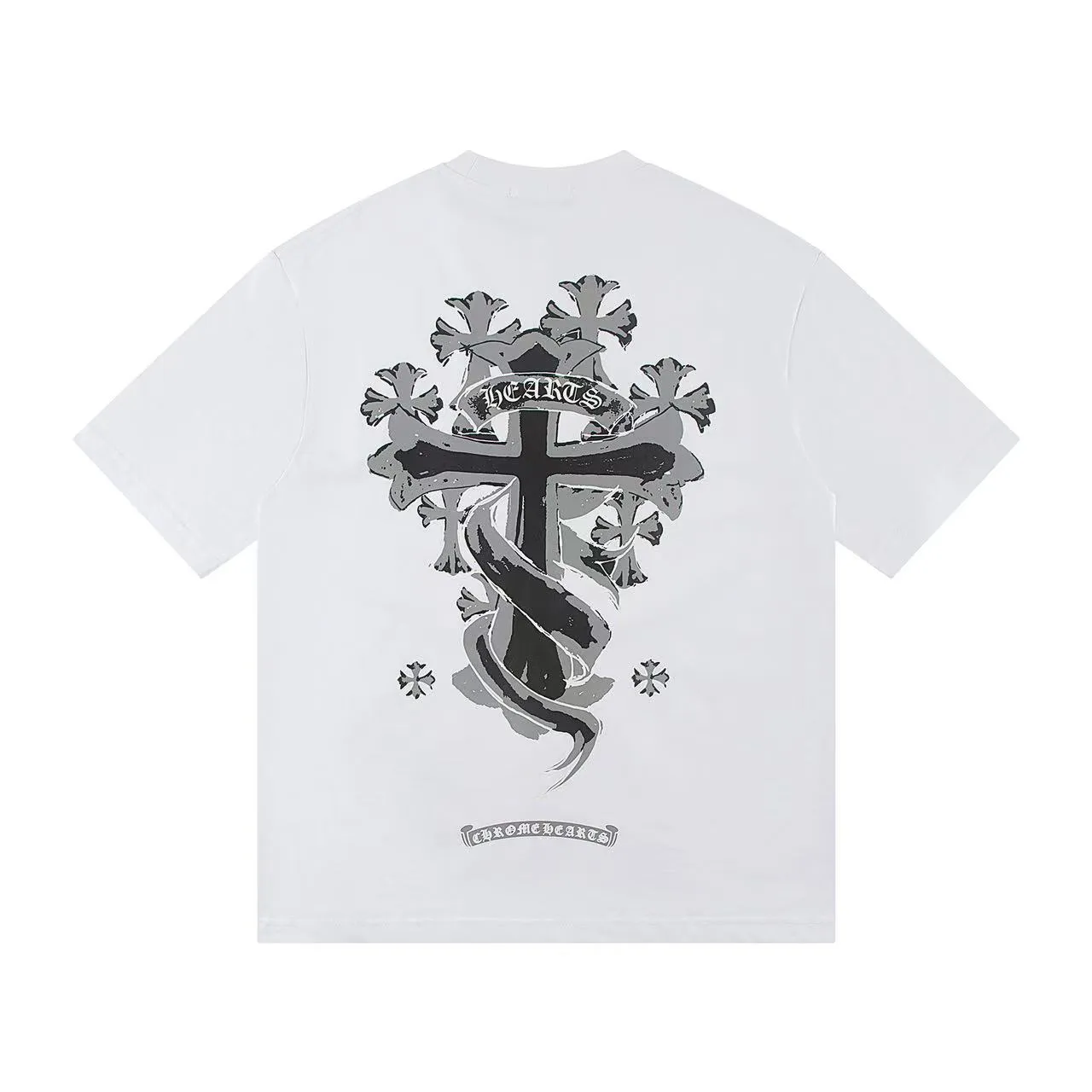 🅿️150 Style: 2025 new Croix Heart short-sleeved T-shirt Material: High version 300g double yarn combed cotton Size: S～XL Color: White Style number: Z023
